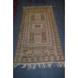 Pink & Brown Patterned Rug 74" x 41"