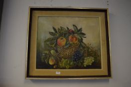 Framed Oil on Canvas - Fruit signed H.Shaw