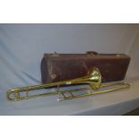 Lafayette Couesnon Paris Brass Trombone with Travel Case