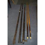 Two Snooker Cues - Jo Davis Club Cue and Another with Three Metal Cases