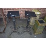 Pair of Cast Iron Pub Table Bases