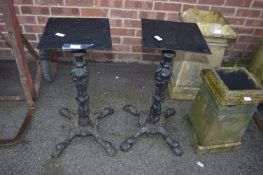 Pair of Cast Iron Pub Table Bases