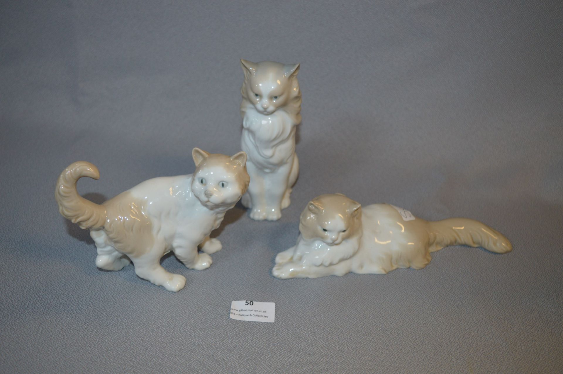 Three Nao Lladro Figurines - Cats