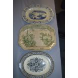 Three Meat Plates; Copeland, Vinhills and Old Chelsea