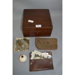 Small Mahogany Box and Contents of World and British Coinage