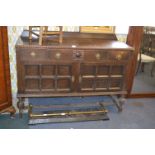 Oak Sideboard with Paneled Doors