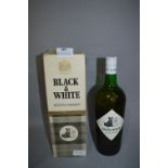 Bottle of Black & White Scotch Whiskey 35 Fl oz