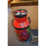 Painted Galvanised Milk Churn