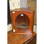 Small Wall Mounted Corner Cabinet with Glazed Door