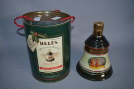 Tinned Wade Bells Whiskey Decanter - Christmas 1991
