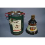 Tinned Wade Bells Whiskey Decanter - Christmas 1991