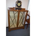 Veneered Mahogany Two Door Display Cabinet