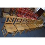 Set of Ten Beech Bible Chairs