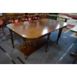 Reproduction Mahogany Drawer Leaf Dining Table