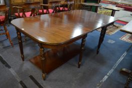 Reproduction Mahogany Drawer Leaf Dining Table