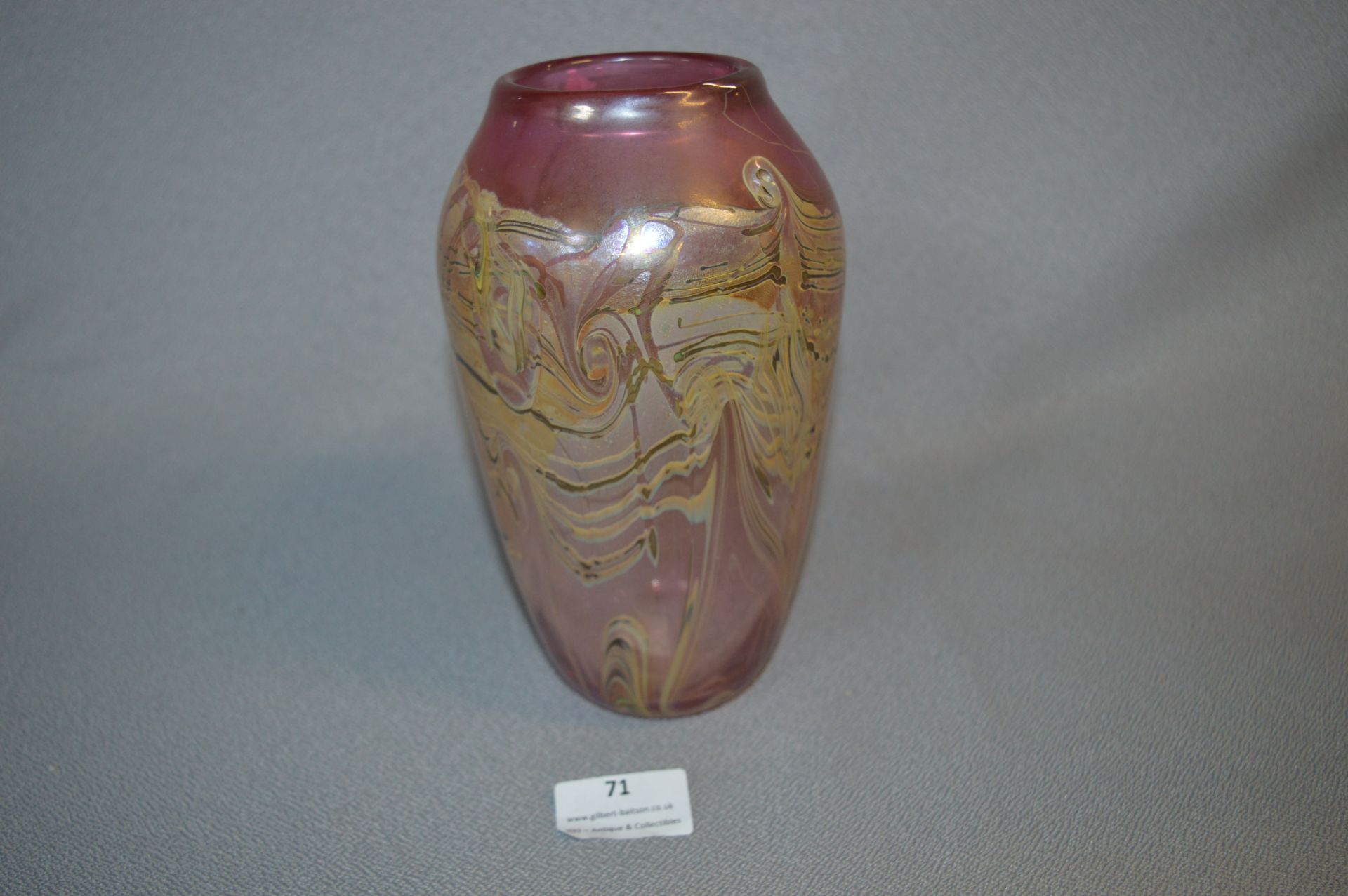 Hand Blown Glass Vase - Mark Chapman - Image 2 of 2