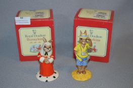 Two Royal Doulton Bunnykins Figurines - Judge Bunny and Tourist