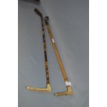 Bamboo & Cane Horn Handled Riding Crops