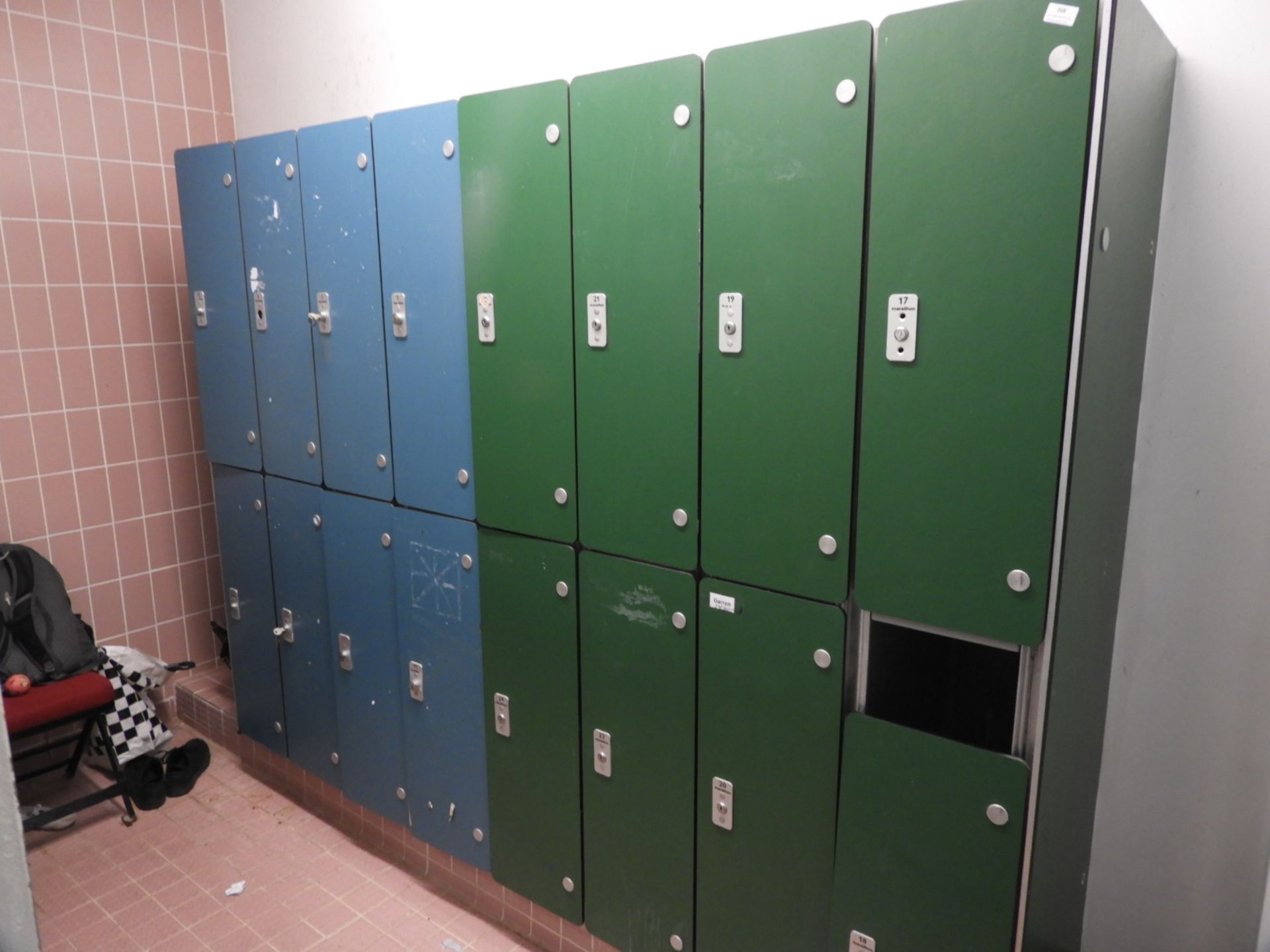 *Bank of Sixteen Cubicle Lockers