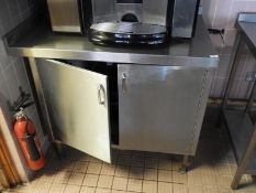 *Stainless Steel Cupboard with Upstand to Rear 107