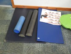 *Two Foam Gymnasium Mats and Foam Exercise Rollers