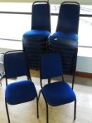 *Twenty Stackable Blue Banqueting Chairs