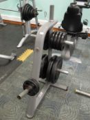 *Olympic Weights on Rack; 2x 2.5kg, 4x 5kg, 2x 10k