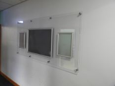 *Perspex Wall Mounted Screen with Three Clip Fram
