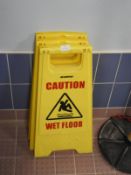 *Three Wet Floor Signs