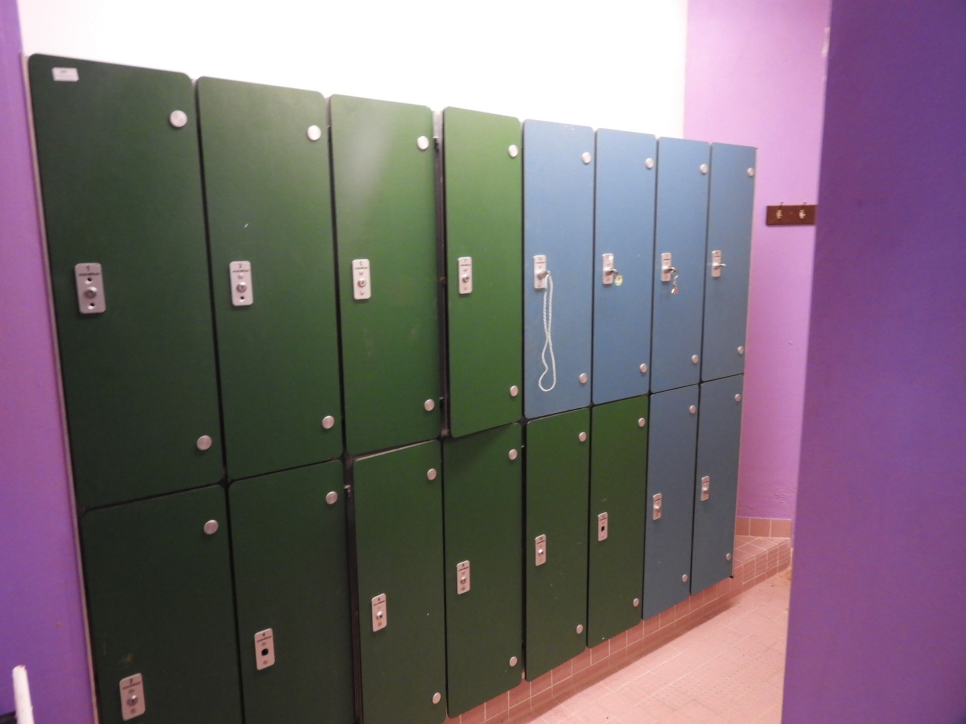 *Sixteen Cubicle Lockers