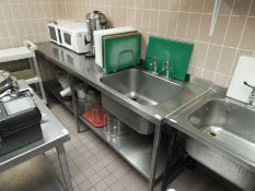 *Stainless Steel Commercial Sink Unit with Left Ha