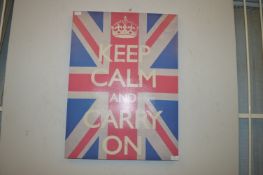 Canvas Print - Union Jack "Keep Calm and Carry On"