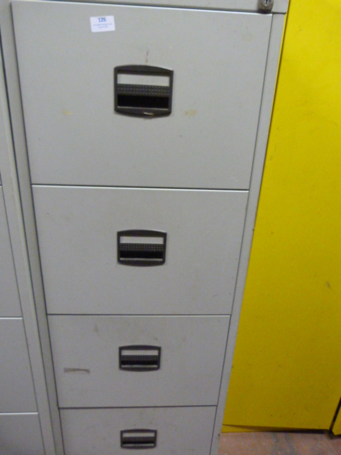 *Four Drawer Filing Cabinet (Locked, No Key)