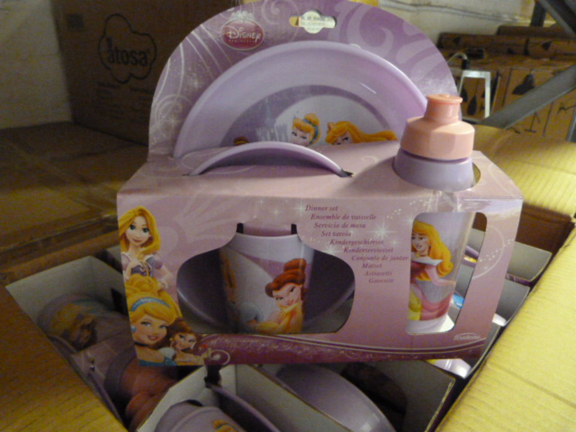 *Box of 12 Four Piece Disney Princess Dinner Sets