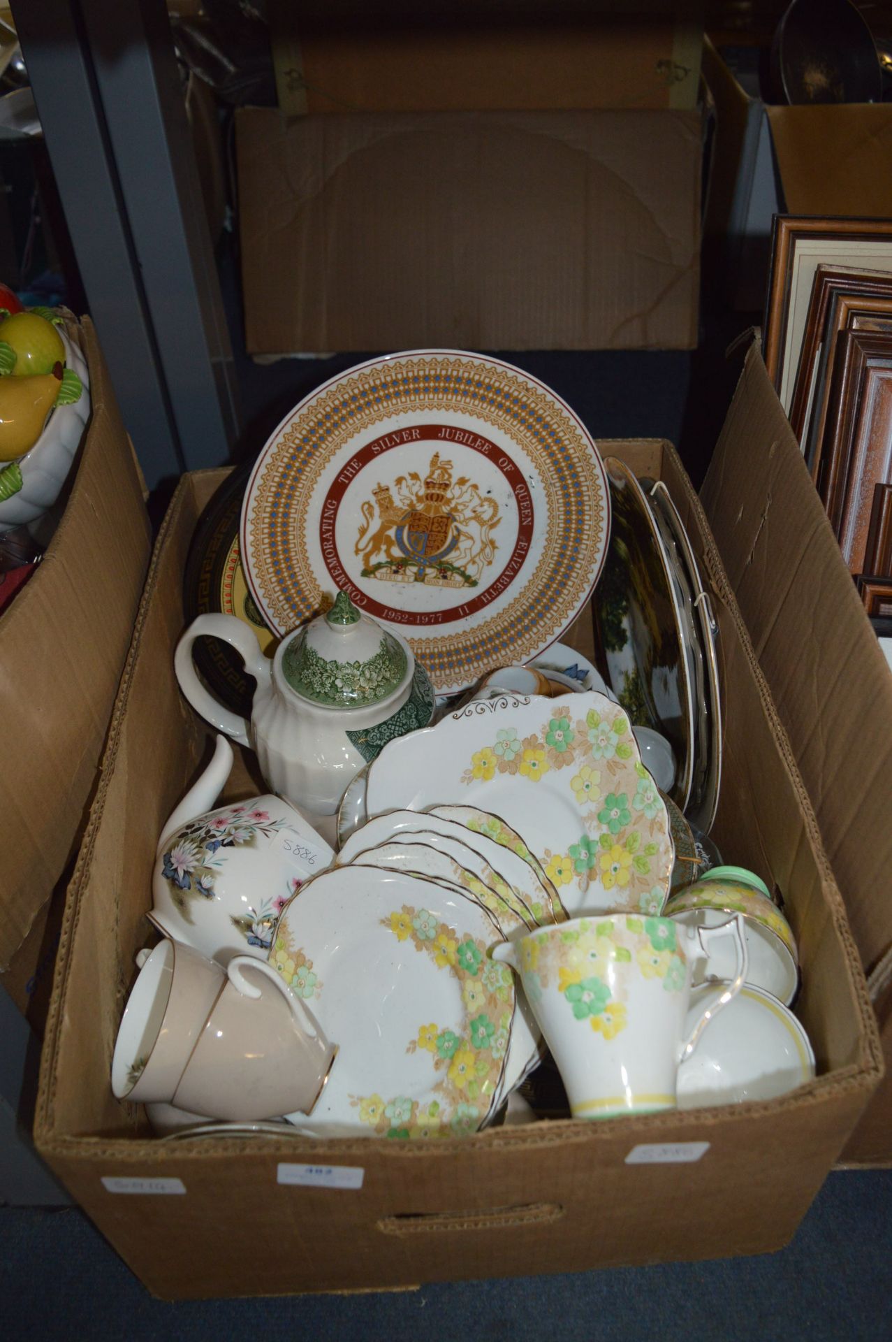 Box Containing Decorative Part Tea Ware, Wall Plat