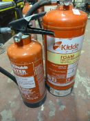 3L Water and a 6L Foam Fire Extinguishers