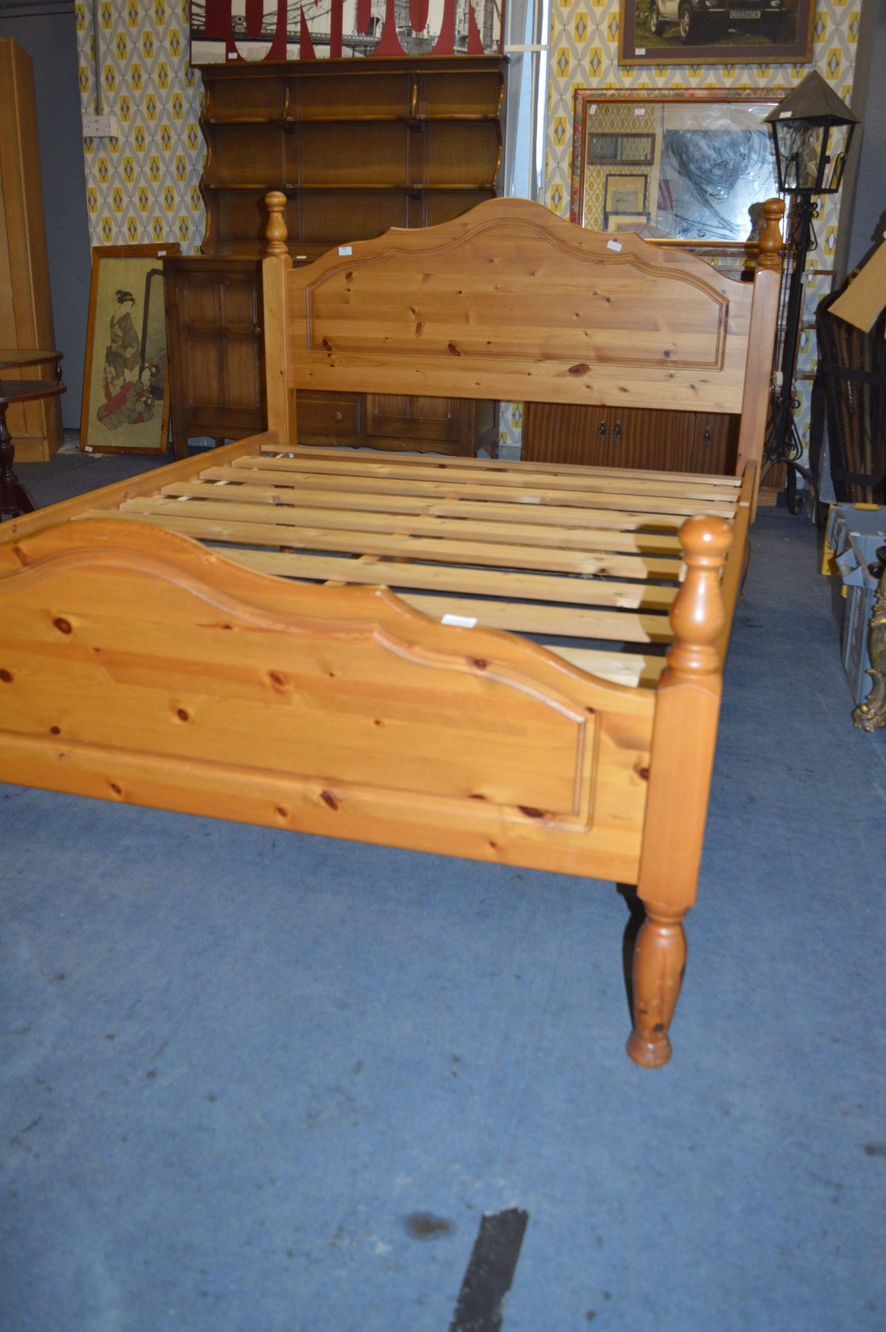 Pine Double Bed Base