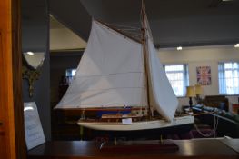 Model Sailing Boat on Stand