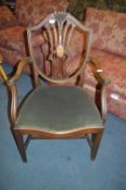 Reproduction Mahogany Armchair