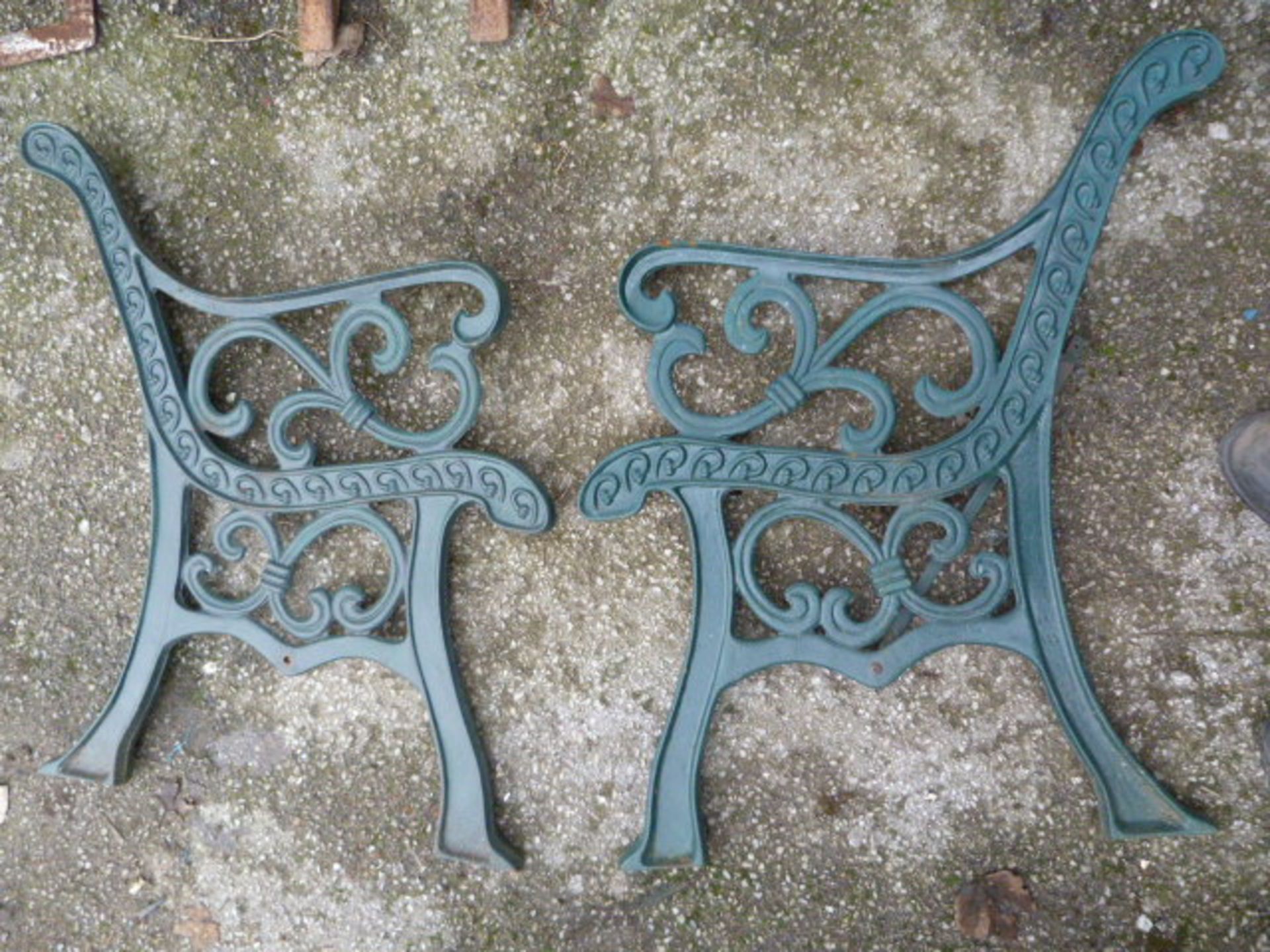 Pair of Cast Iron Bench Ends