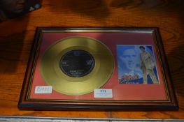 Framed Gold 45rpm Disc - Elvis Presley "Its Now or