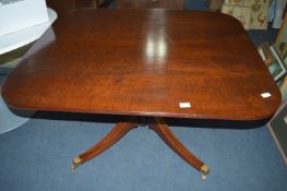 Rosewood Effect Pedestal Tip Top Dining Table