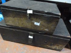 Two Wooden Toolboxes