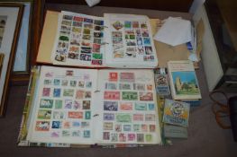 Two Stamp Albums, Loose Stamps, Observer Books, et