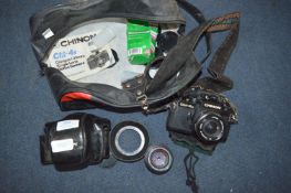 Chinon CM-4S SLR Camera with Travel Bag