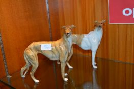 Two Elite Pottery Figures - Greyhounds