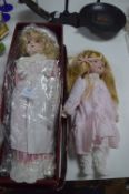 Alberon Collector Porcelain Doll and Another