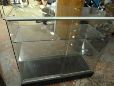 *Glass Display Cabinet with Sliding Door 92x102x46