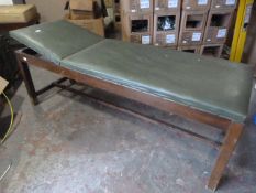 Green Leatherette Adjustable Examination Couch