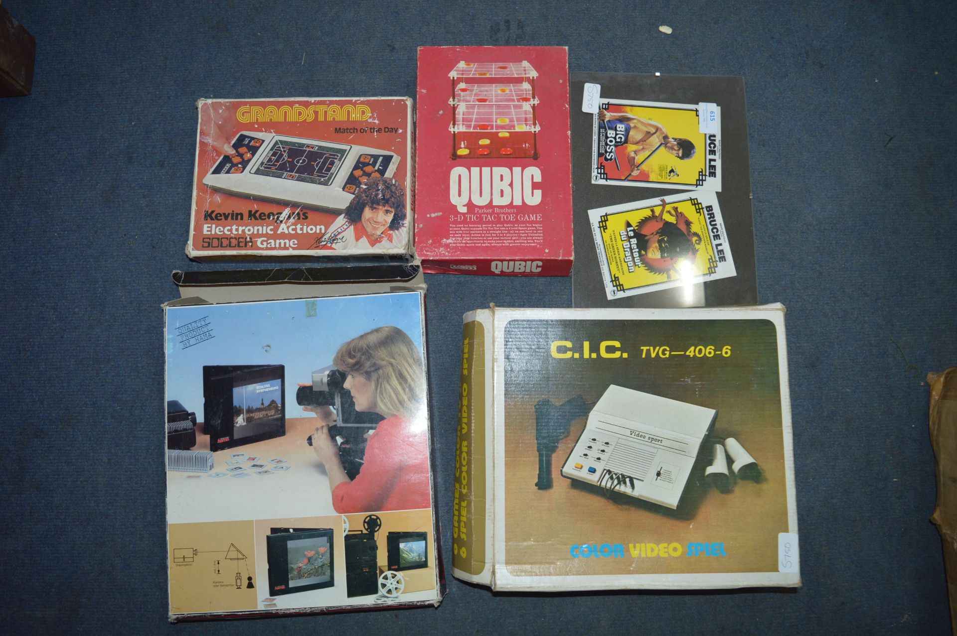 Vintage TV Games; Grandstand Kevin Keegan, CIC TVG406 Video Sports, Tele Screen, Qubic, and Bruce Le